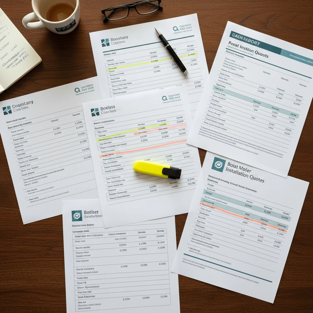 Comparaison de devis pour l'installation d'une chaudiere en Belgique