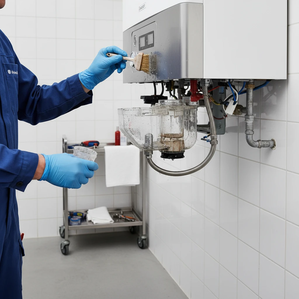 Entretien specifique d'une chaudiere condensation par un technicien agree