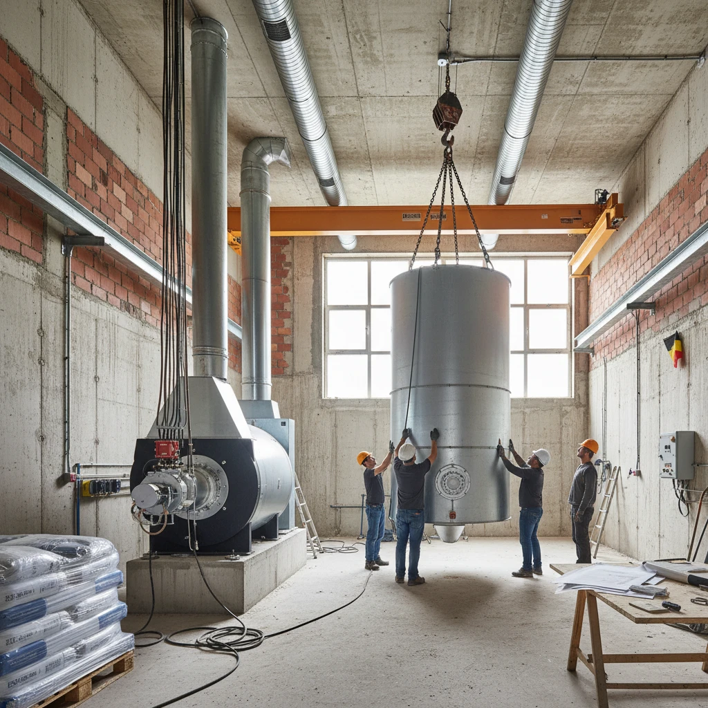 Installation d'une chaudiere pellets par un chauffagiste agree en Belgique